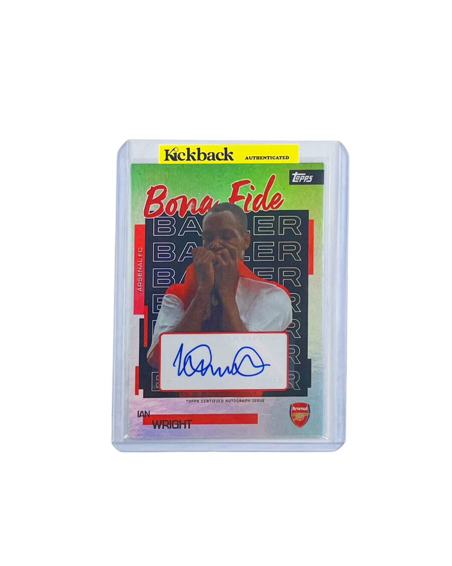 Topps Arsenal Team Set Ian Wright Autograph Card 26/99