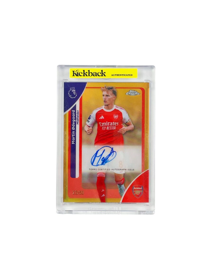 Topps Chorme Premier League Arsenal Martin Odegaard Autograph Card 23/50