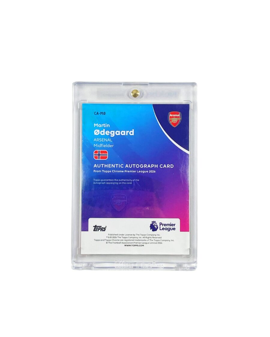 Topps Chorme Premier League Arsenal Martin Odegaard Autograph Card 23/50