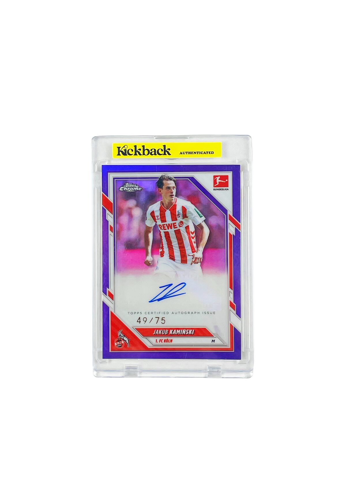 Topps Chrome Bundesliga FC Koln Jakub Kaminski Autograph Card 49/75