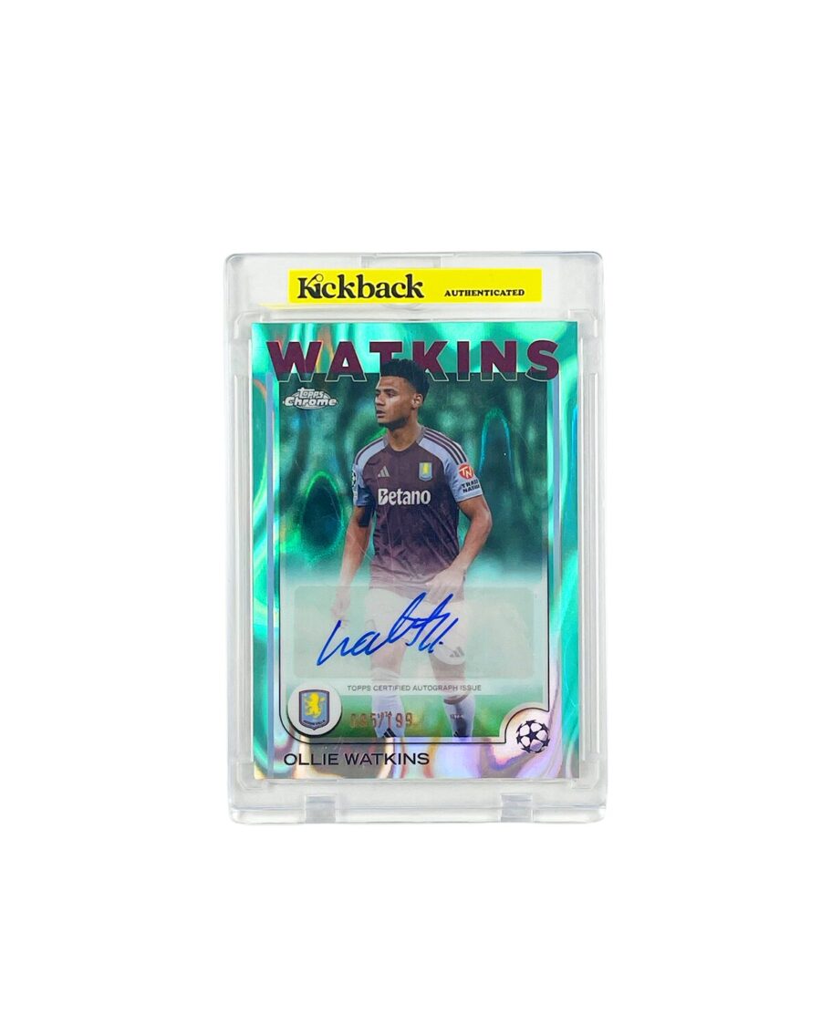 Topps Chrome UCC Aston Villa Ollie Watkins Autograph Card 95/199