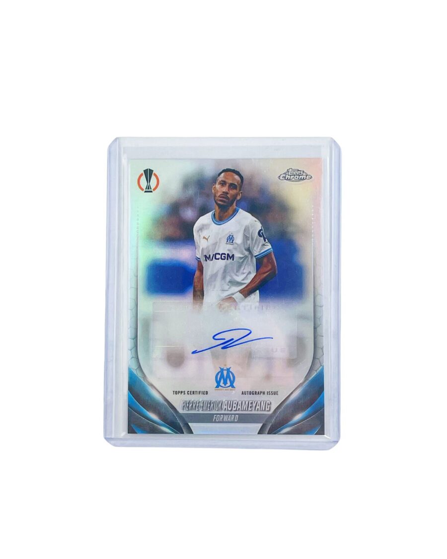 Topps Chrome UCC Olympique Marseille Pierre-Emerick Aubameyang Autograph Card