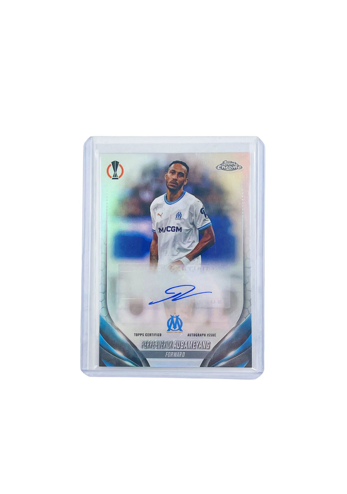 Topps Chrome UCC Olympique Marseille Pierre-Emerick Aubameyang Autograph Card