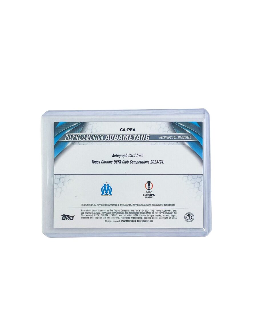 Topps Chrome UCC Olympique Marseille Pierre-Emerick Aubameyang Autograph Card