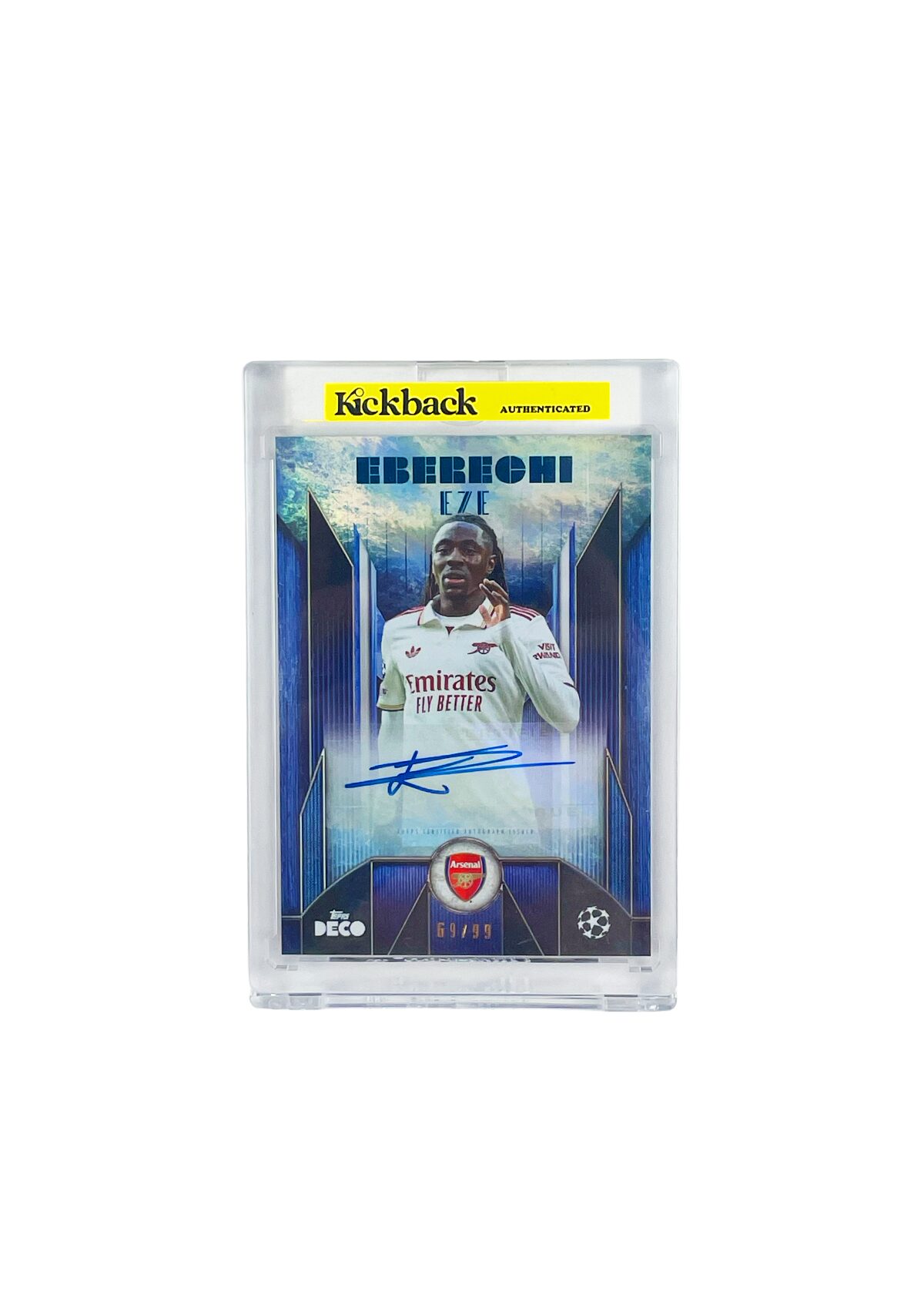 Topps Deco UCC Arsenal Eberechi Eze Autograph Card 69/99