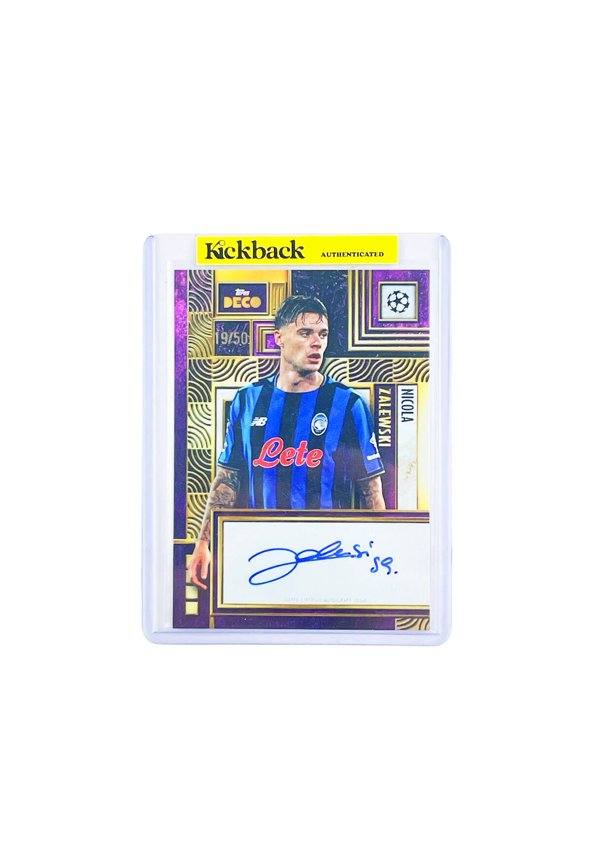 Topps Deco UCC Atalanta Nicola Zalewski Autograph Card 19/50