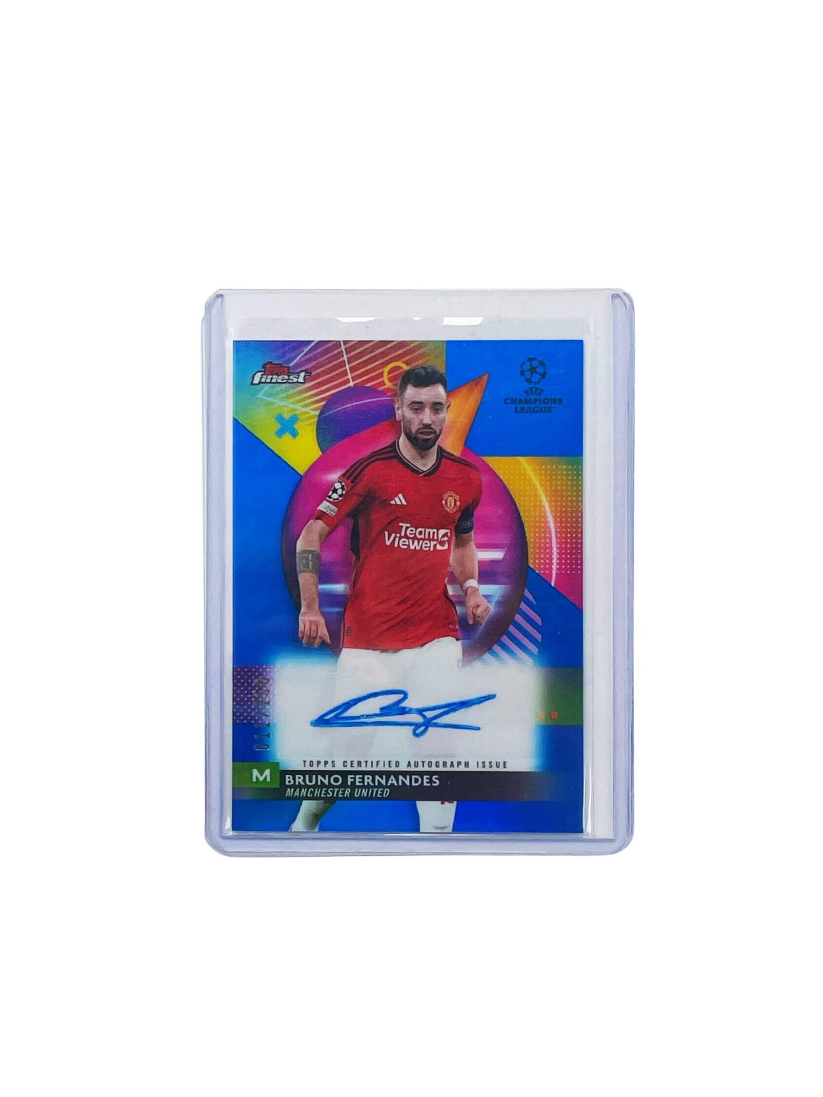 Topps Finest UCC Manchester United Bruno Fernandes Autgraph Card 11/150