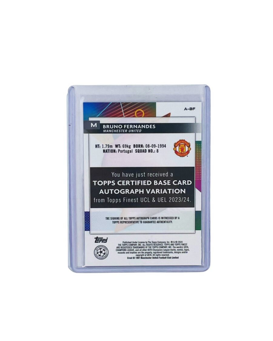 Topps Finest UCC Manchester United Bruno Fernandes Autgraph Card 11/150