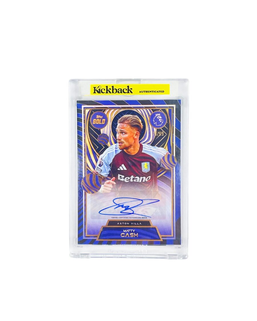Topps Gold Premier League Aston Villa Matty Cash Autograph Card 73/99