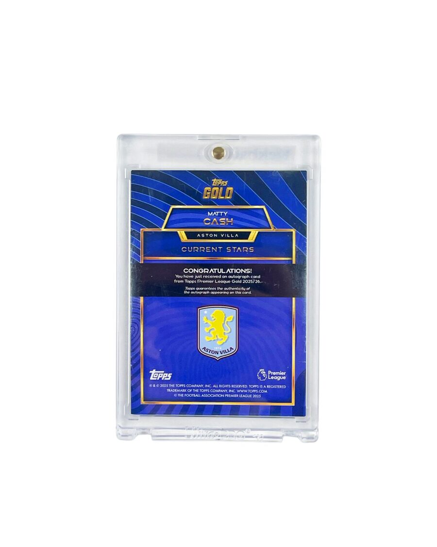 Topps Gold Premier League Aston Villa Matty Cash Autograph Card 73/99