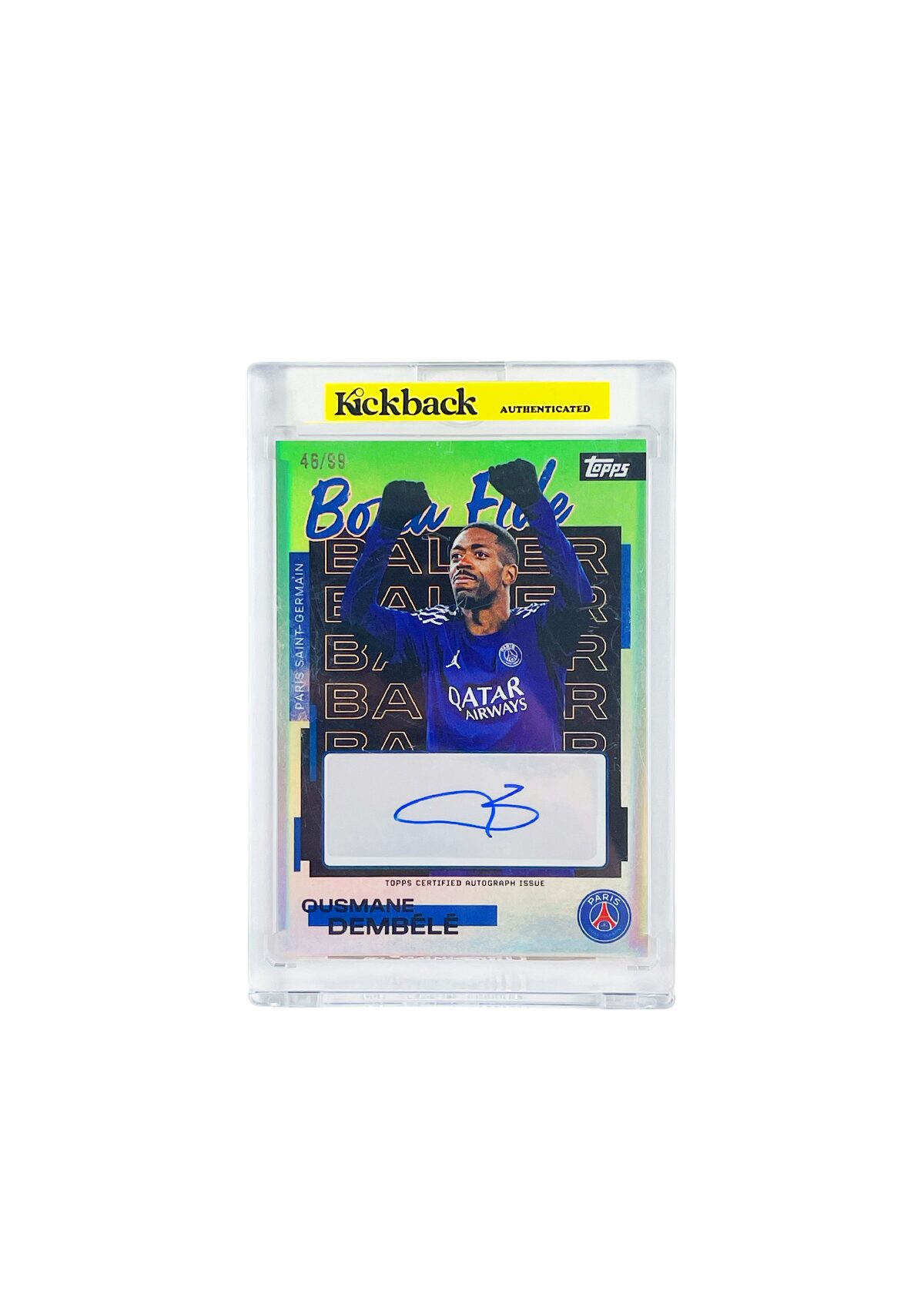 Topps PSG Team Set Ousmane Dembele Autograph Card 46/99