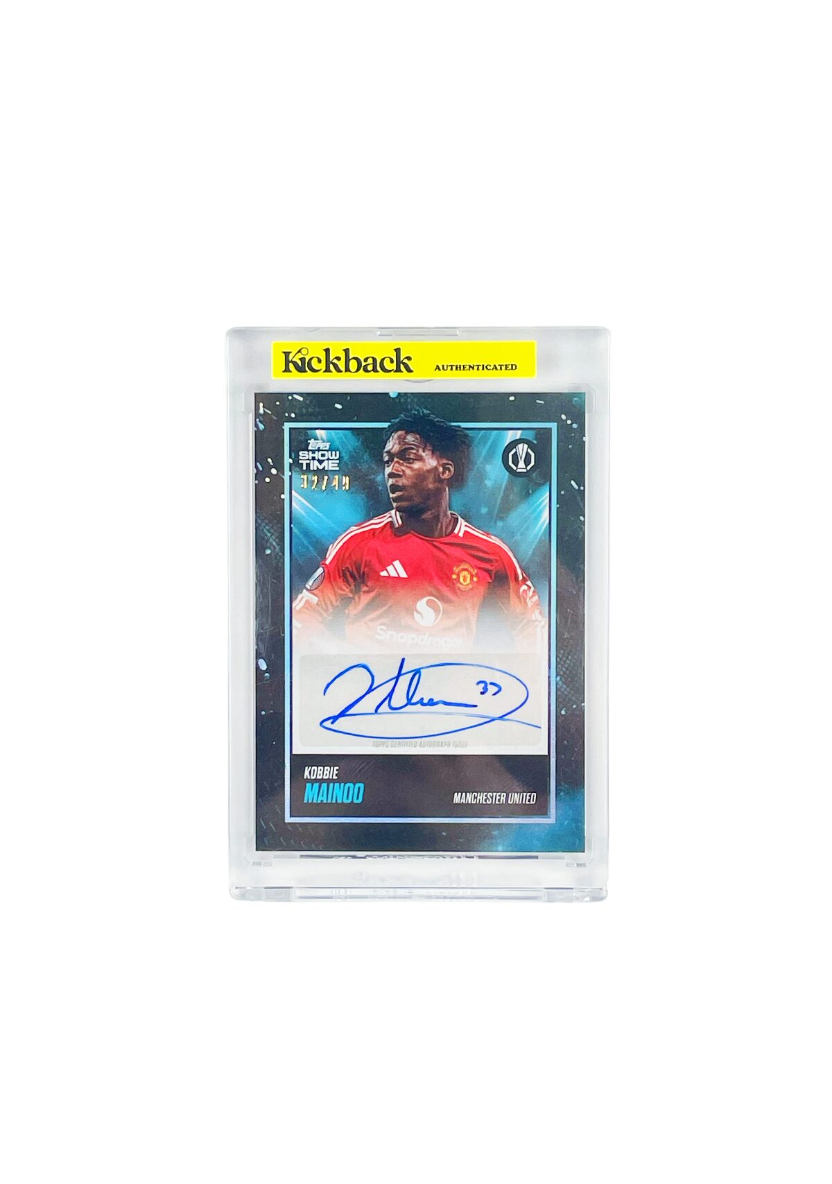 Topps Showtime UCC Manchester United Kobbie Mainoo Autograph Card 32/49