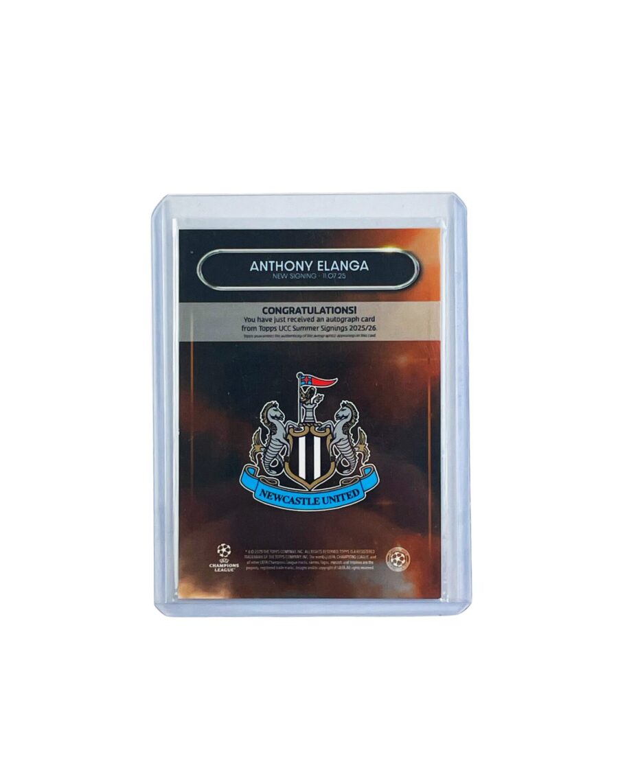Topps Summer Signings Newcastle United Anthony Elanga Autograph Card 12/25