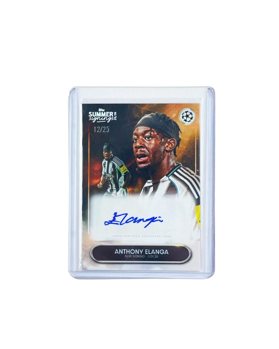 Topps Summer Signings Newcastle United Anthony Elanga Autograph Card 12/25