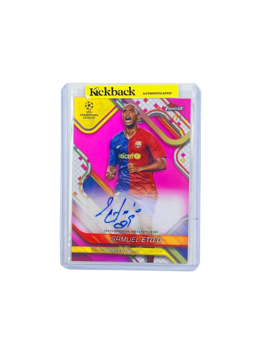 Topps Finest UCC FC Barcelona Samuel Eto'o Autograph Card 19/75