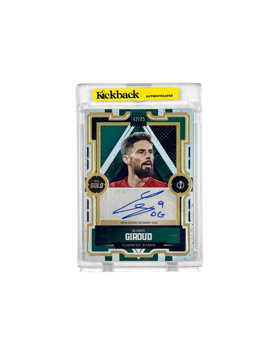 Topps Gold UCC LOSC Lille Olivier Giroud Autograph Card 42/75